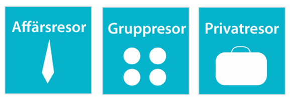 Reseikoner åt ett reseföretag av reklambyrå Helsingborg