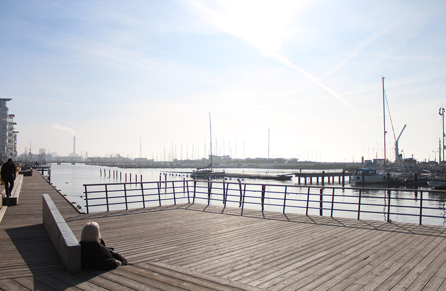 Brygga i Helsingborg Brygga i Helsingborg vid havet